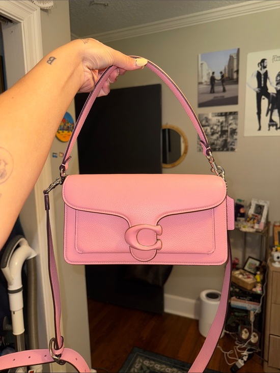 Coach Handbags - Pink Shoulder Bag with Signature C Accent